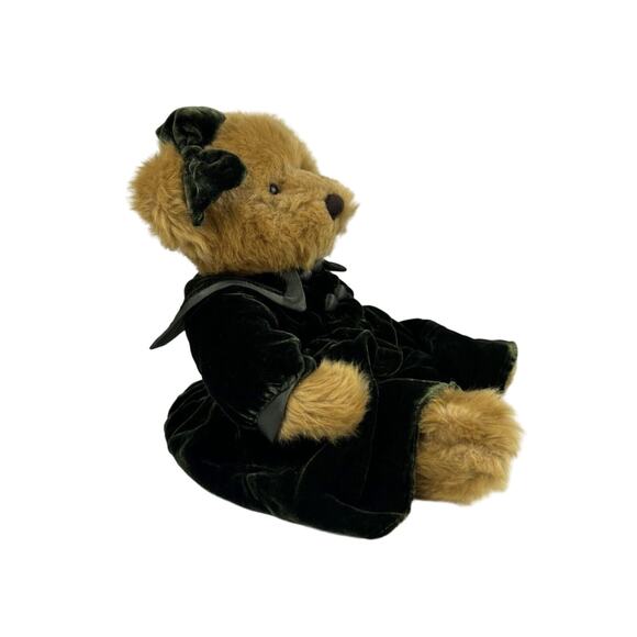 Russ Vtg Collection 11" Teddy Bear Green Velvet Dress Lady Larissa Certificate - Picture 4 of 10